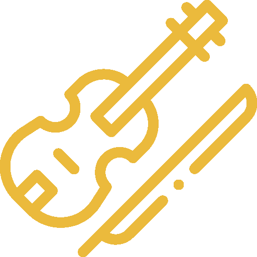 Violín, viola, chelo